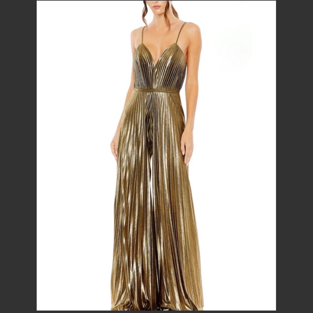 V-Neck Wide Leg Jumpsuit